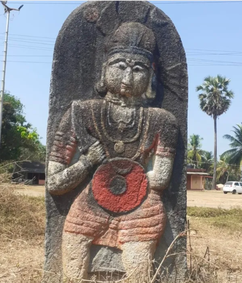 17th Century Tuluva Bantagall Hero Stone