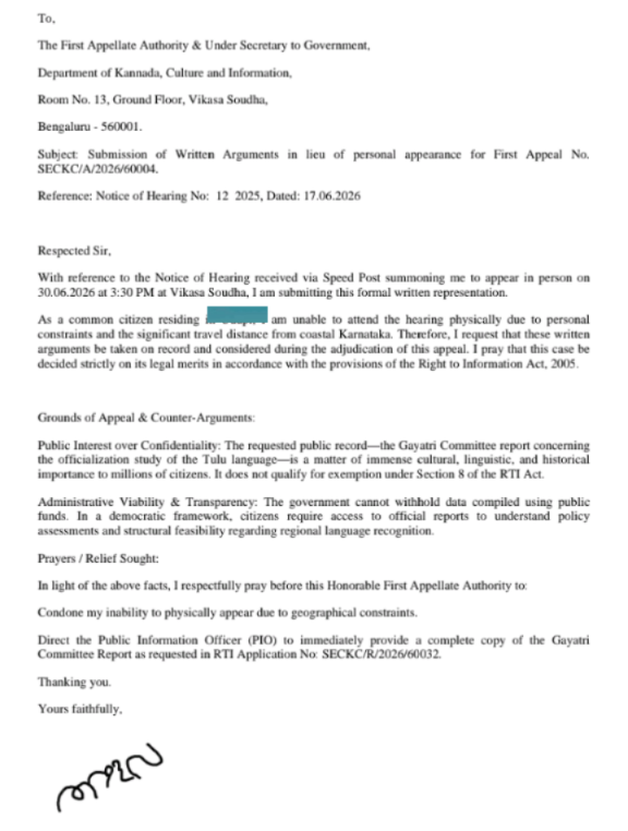 TGIK Formal Written Arguments